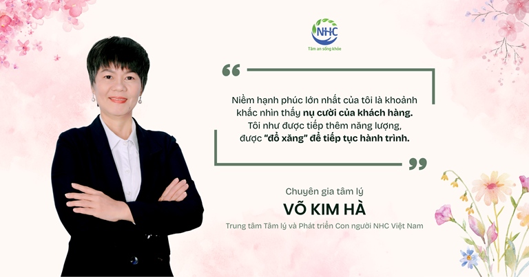 Chuyên gia tâm lý Võ Kim Hà tại Trung tâm NHC Việt Nam